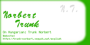 norbert trunk business card